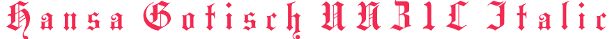 Hansa Gotisch UNZ1L Italic